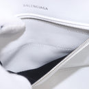 BALENCIAGA Hand Bag Leather White Silver 593546 Auth gh2160A-12