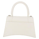 BALENCIAGA Hand Bag Leather White Silver 593546 Auth gh2160A-2