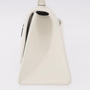 BALENCIAGA Hand Bag Leather White Silver 593546 Auth gh2160A-3