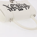 BALENCIAGA Hand Bag Leather White Silver 593546 Auth gh2160A-6