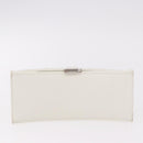 BALENCIAGA Hand Bag Leather White Silver 593546 Auth gh2160A-5