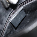 GUCCI Bamboo Hand Bag Leather Black Red Silver 001 3739 Auth gh2164A-15