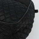 Salvatore Ferragamo Hand Bag Nylon Black Silver Auth gh2165A-9