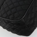 Salvatore Ferragamo Hand Bag Nylon Black Silver Auth gh2165A-14