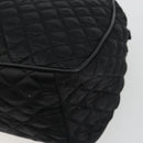 Salvatore Ferragamo Hand Bag Nylon Black Silver Auth gh2165A-15