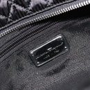 Salvatore Ferragamo Hand Bag Nylon Black Silver Auth gh2165A-18