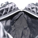 Salvatore Ferragamo Hand Bag Nylon Black Silver Auth gh2165A-19