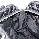 Salvatore Ferragamo Hand Bag Nylon Black Silver Auth gh2165A-20