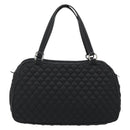 Salvatore Ferragamo Hand Bag Nylon Black Silver Auth gh2165A-2