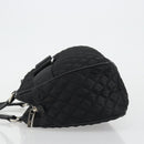 Salvatore Ferragamo Hand Bag Nylon Black Silver Auth gh2165A-4