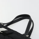 Salvatore Ferragamo Hand Bag Nylon Black Silver Auth gh2165A-8