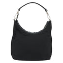 GUCCI Shoulder Bag Canvas Black Silver 000 0602 Auth gh2166-2