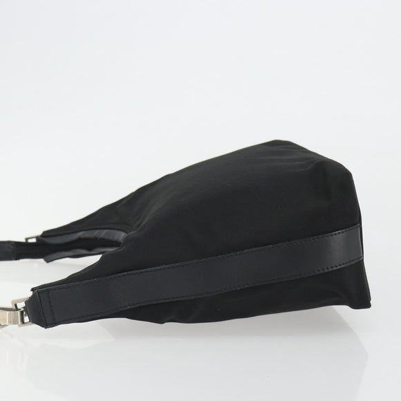 GUCCI Shoulder Bag Canvas Black Silver 000 0602 Auth gh2166