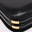 GUCCI Hand Bag Leather Black Gold Auth gh2167-12
