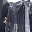 GUCCI Hand Bag Leather Black Gold Auth gh2167-21