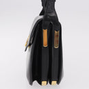 GUCCI Hand Bag Leather Black Gold Auth gh2167-4