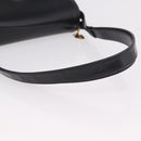 GUCCI Hand Bag Leather Black Gold Auth gh2167-7