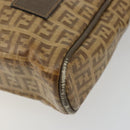 FENDI Zucchino Canvas Shoulder Bag Coated Canvas Beige Auth gh2168-9
