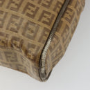 FENDI Zucchino Canvas Shoulder Bag Coated Canvas Beige Auth gh2168-15