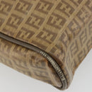 FENDI Zucchino Canvas Shoulder Bag Coated Canvas Beige Auth gh2168-16