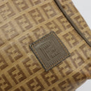 FENDI Zucchino Canvas Shoulder Bag Coated Canvas Beige Auth gh2168-17