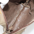 FENDI Zucchino Canvas Shoulder Bag Coated Canvas Beige Auth gh2169-12