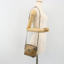 FENDI Zucchino Canvas Shoulder Bag Coated Canvas Beige Auth gh2169-20