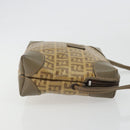 FENDI Zucchino Canvas Shoulder Bag Coated Canvas Beige Auth gh2169-3
