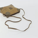 FENDI Zucchino Canvas Shoulder Bag Coated Canvas Beige Auth gh2169-7