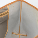 Christian Dior Tote Bag PVC Canvas Gray Gold Auth gh2170-19
