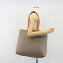 Christian Dior Tote Bag PVC Canvas Gray Gold Auth gh2170-23