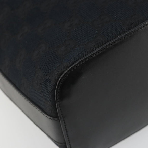 GUCCI GG Canvas Shoulder Bag Black Silver 001 3814 3754 Auth gh2173