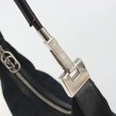 GUCCI GG Canvas Shoulder Bag Black Silver 001 3814 3754 Auth gh2173-16