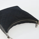GUCCI GG Canvas Shoulder Bag Black Silver 001 3814 3754 Auth gh2173-6