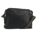 GUCCI Shoulder Bag Leather Black Silver Auth gh2174-1