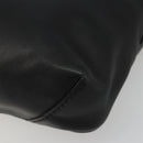 GUCCI Shoulder Bag Leather Black Silver Auth gh2174-10