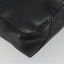 GUCCI Shoulder Bag Leather Black Silver Auth gh2174-13