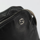 GUCCI Shoulder Bag Leather Black Silver Auth gh2174-14