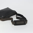 GUCCI Shoulder Bag Leather Black Silver Auth gh2174-7