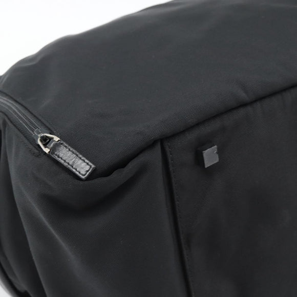 GUCCI Boston Bag Canvas Black Silver Auth gh2175