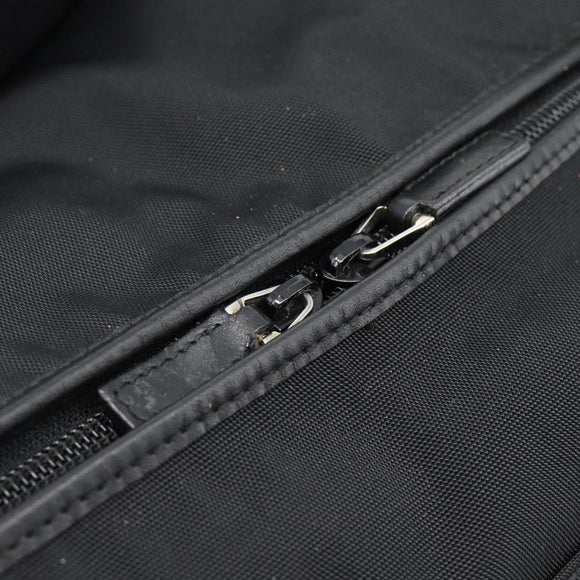 GUCCI Boston Bag Canvas Black Silver Auth gh2175