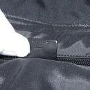 GUCCI Boston Bag Canvas Black Silver Auth gh2175-24