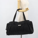 GUCCI Boston Bag Canvas Black Silver Auth gh2175-25