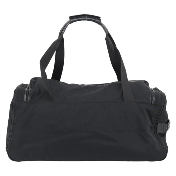 GUCCI Boston Bag Canvas Black Silver Auth gh2175