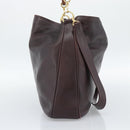 GUCCI Bamboo Shoulder Bag Leather 2way Brown Gold 001 1577 2615 Auth gh2176-3