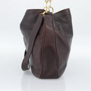 GUCCI Bamboo Shoulder Bag Leather 2way Brown Gold 001 1577 2615 Auth gh2176-4
