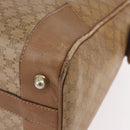 CELINE Macadam Canvas Hand Bag PVC Beige Gold Auth gh2177-13