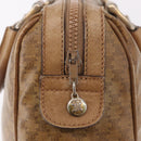 CELINE Macadam Canvas Hand Bag PVC Beige Gold Auth gh2177-14