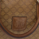 CELINE Macadam Canvas Hand Bag PVC Beige Gold Auth gh2177-15