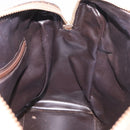 CELINE Macadam Canvas Hand Bag PVC Beige Gold Auth gh2177-18